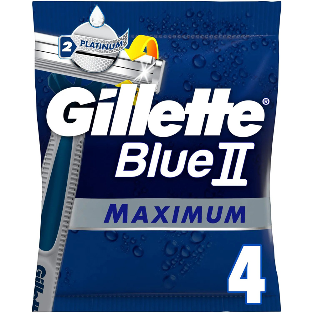 Бритви одноразові GILLETTE Blue 2 Maximum 4 шт. (80762252)