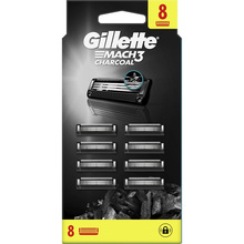 Змінні картриджі GILLETTE Charcoal Деревне вугілля 8 шт.