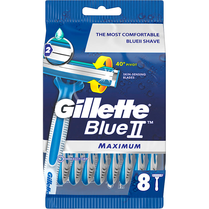 Бритви одноразові GILLETTE Blue 2 Maximum 8 шт (7702018502264) Тип станки без змінних картриджів