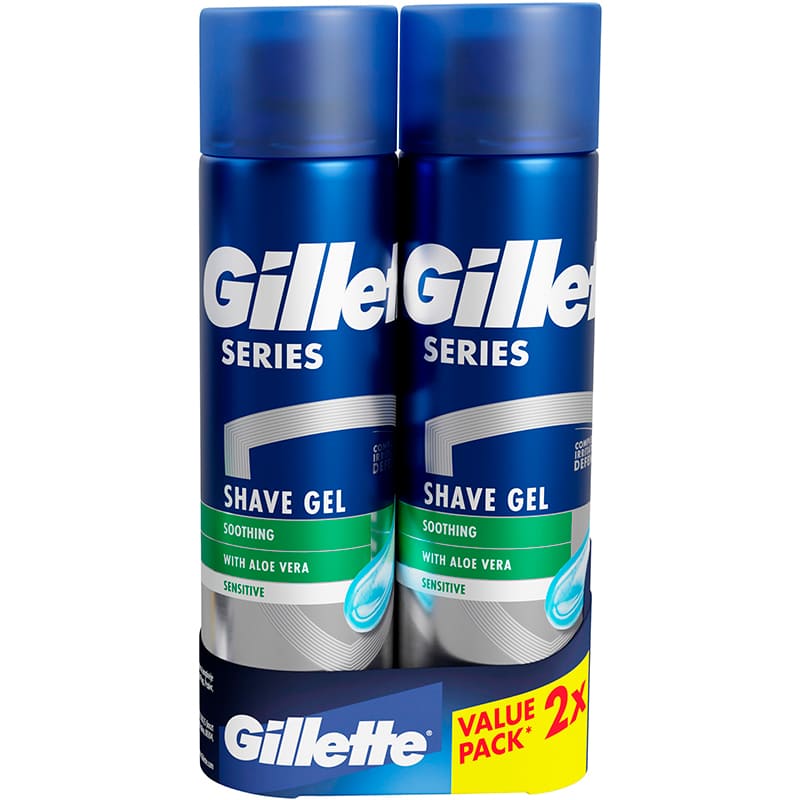 Набір гелів для гоління GILLETTE Series Для чутливої шкіри з Алое віра 200 мл + 200 мл (8700216591850) Набір гелів для гоління GILLETTE Series Для чутливої шкіри з Алое віра 200 мл + 200 мл (8700216591850)