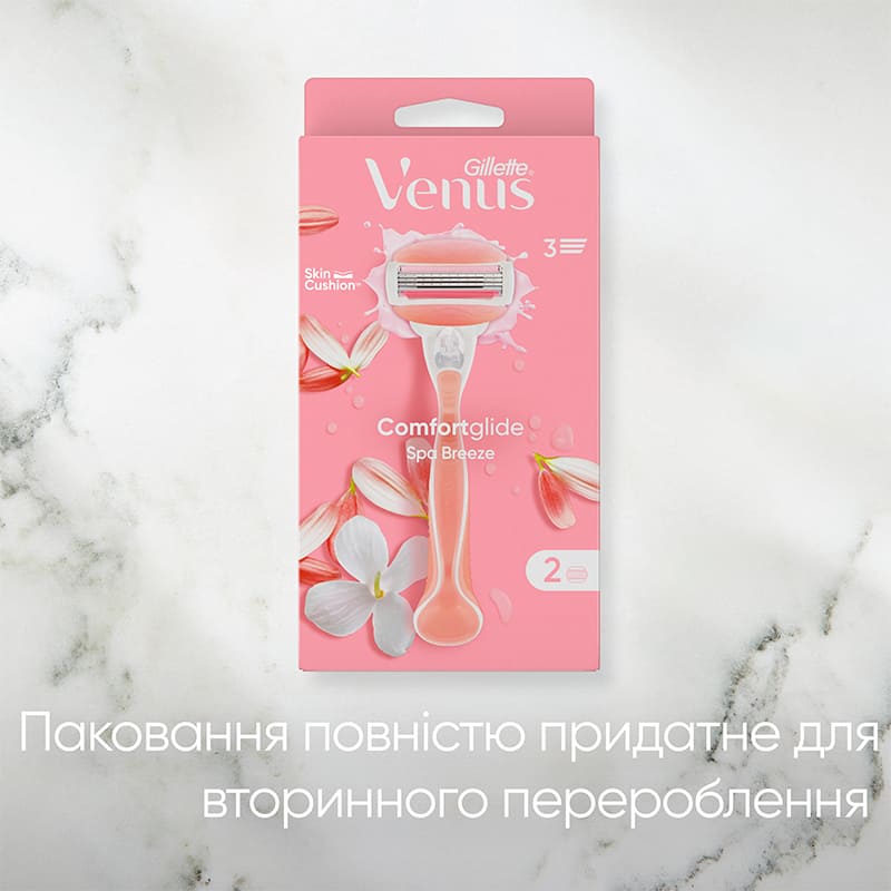 Бритва VENUS ComfortGlide Spa Breeze з 2 змінними картриджами (7702018322862) Зона застосування пахви