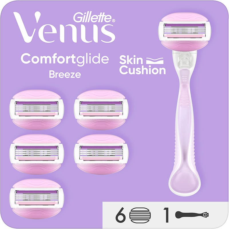 Бритва VENUS ComfortGlide Breeze с 6 сменными картриджами (8006540854860) Тип станки со сменными картриджами