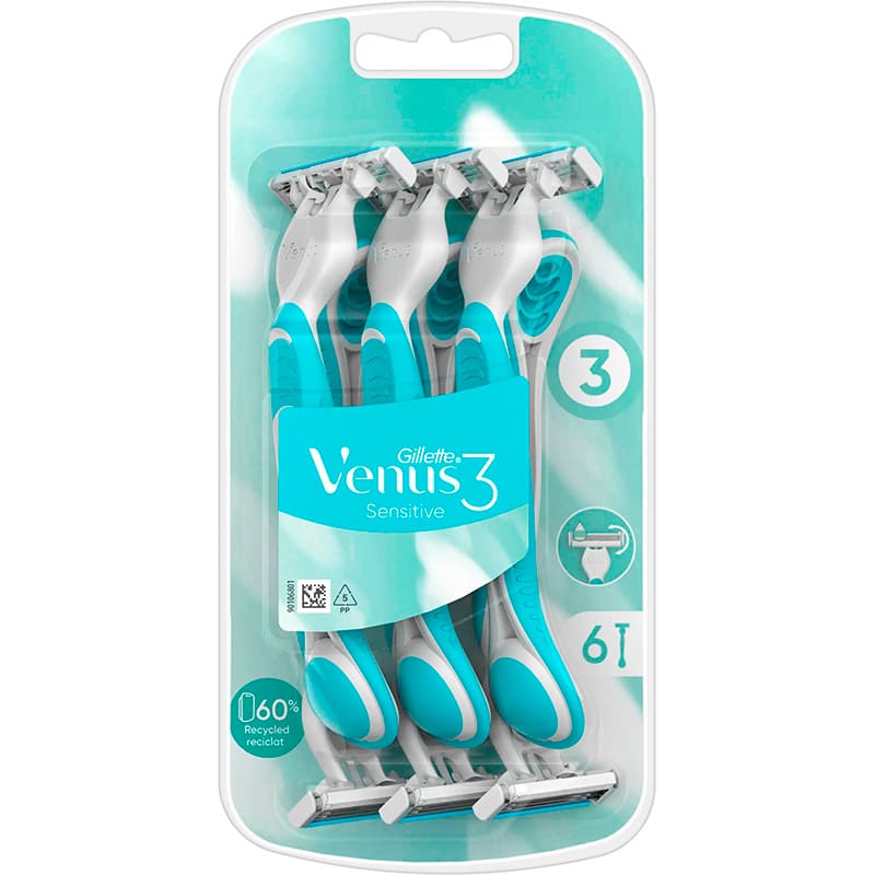 Бритвы одноразовые VENUS 3 Sensitive 6 шт (7702018487158) Тип станки без сменных картриджей
