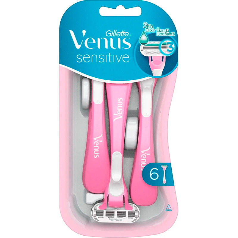 Бритвы одноразовые VENUS Sensitive 6 шт (7702018545773) Тип станки без сменных картриджей