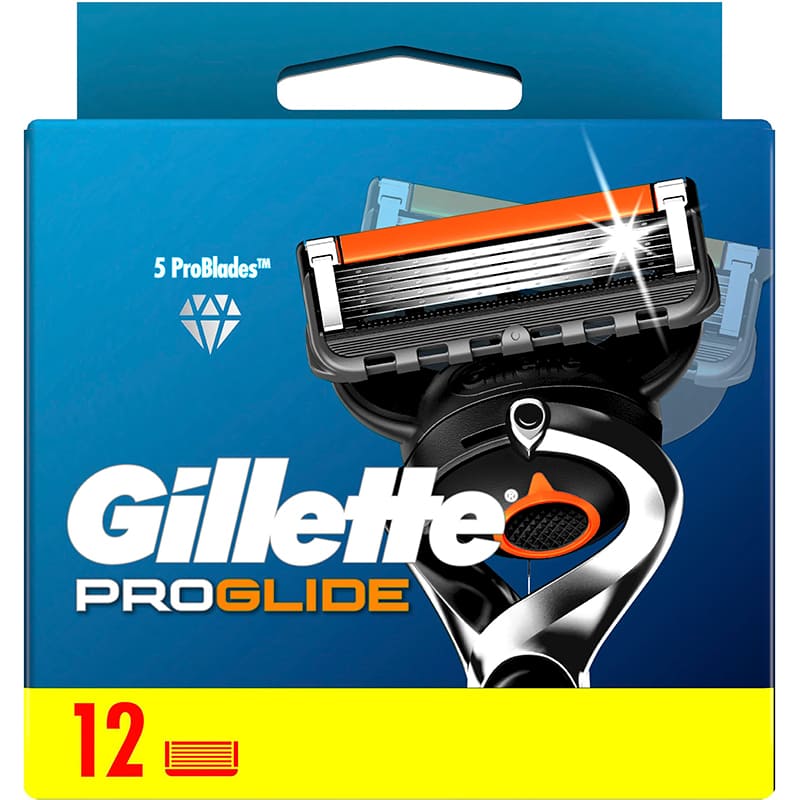 Сменные картриджи GILLETTE Fusion5 ProGlide 12 шт (7702018440894) Тип картриджи
