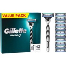 Бритва GILLETTE Mach 3 c 12 змінними картриджами (7702018425853)