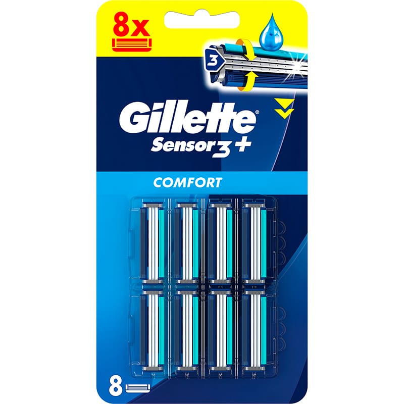 Сменные картриджи GILLETTE Sensor 3+ 8 шт (8700216873727) Тип картриджи