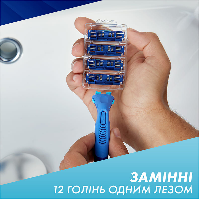 Бритва GILLETTE Sensor 3+ з 4 змінними картриджами (8700216639484) Зона застосування для обличчя