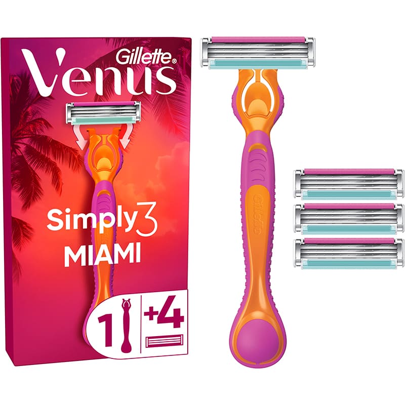 Бритва VENUS Simply Venus 3 Miami с 4 сменными картриджами (8700216878333)