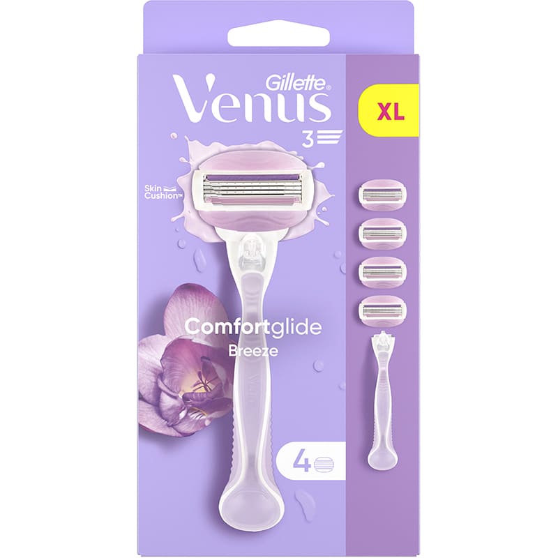 Бритва VENUS ComfortGlide Breeze із 4 змінними картриджами (8700216895538) Тип станки зі змінними картриджами
