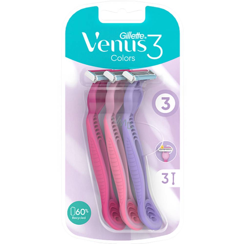 Бритви одноразові Gillette Venus 3 Colors 3 шт (80795352)