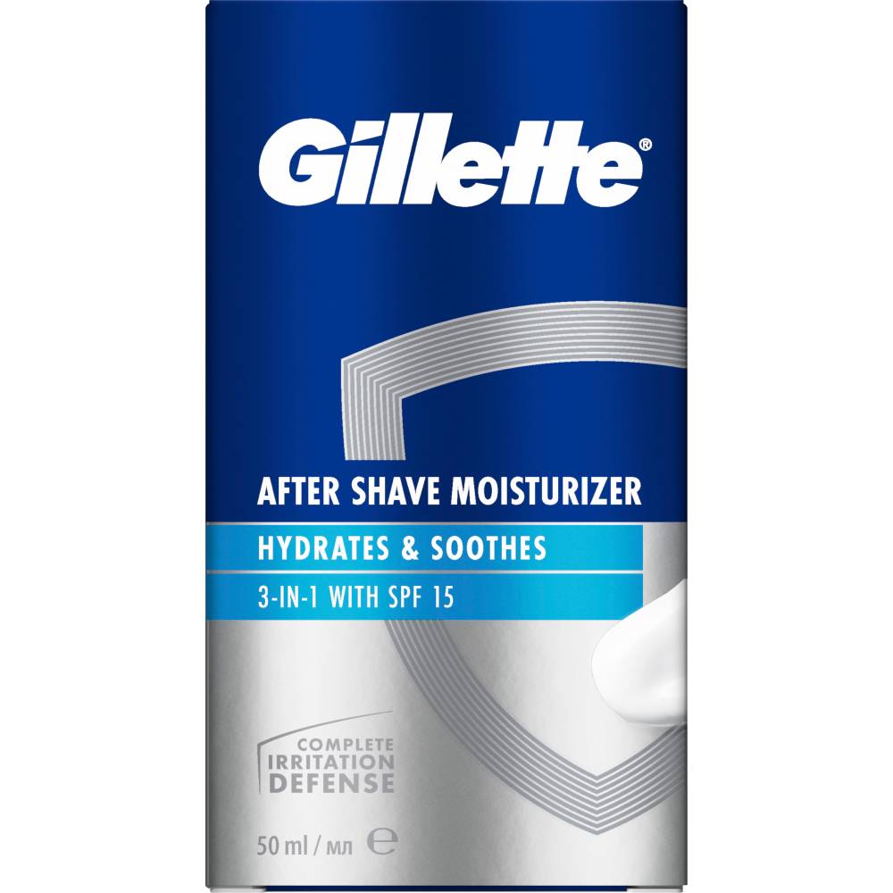 Бальзам після гоління Gillette 3в1 Hydrates & Soothes SPF+15 50 мл (80695790) Тип бальзам після гоління
