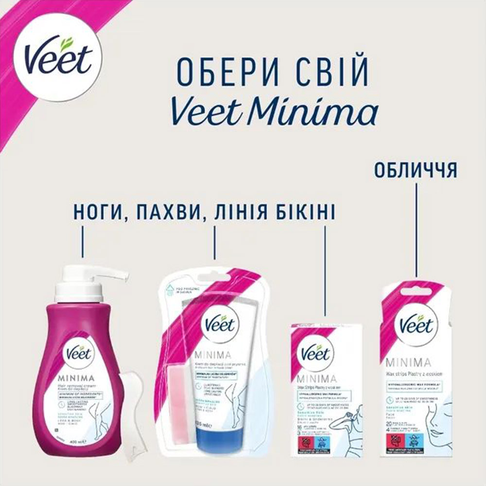 Фото Крем для депиляции VEET Minima Алое вера 135 мл (5900627060737)