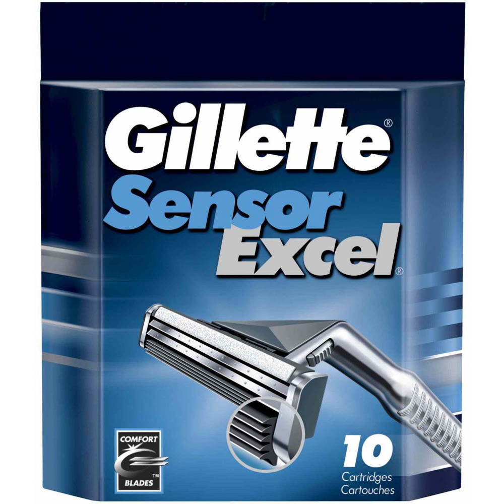 

Сменные кассеты GILLETTE SENSOR Excel 10шт (3014260245832), SENSOR Excel Картрiдж 10шт 10шт
