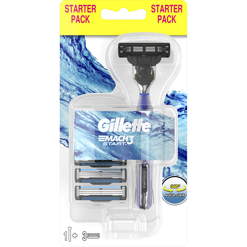 Бритва GILLETTE MACH3 Start c 3 змінними касетами (7702018464005)