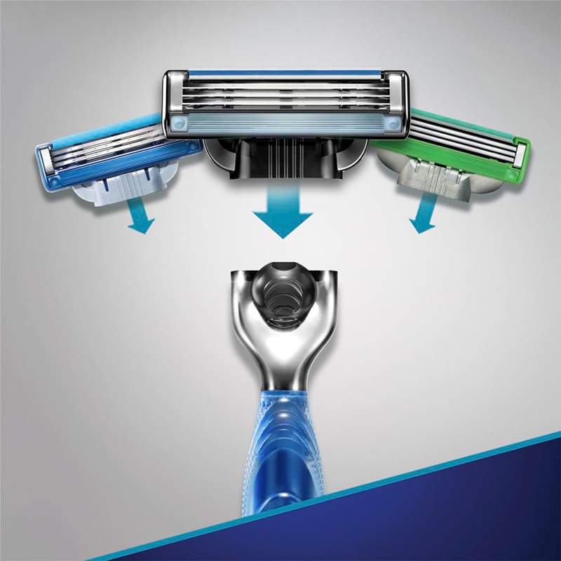 Бритва GILLETTE MACH3 Start c 3 змінними касетами (7702018464005) Зона застосування для обличчя