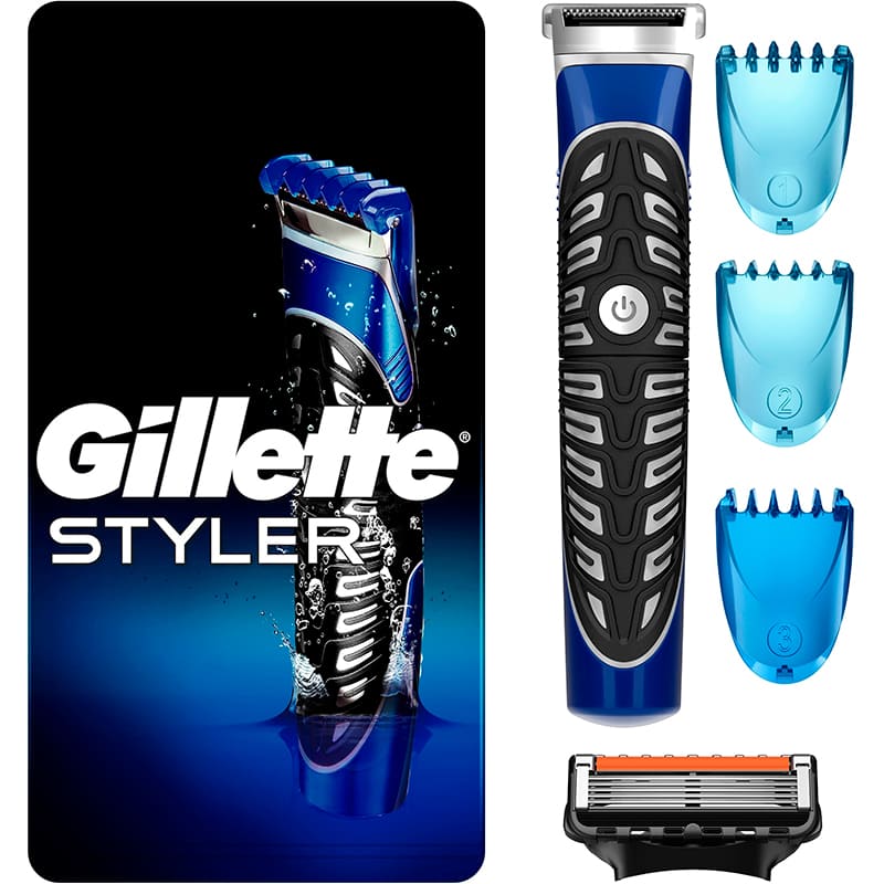 Бритва-стайлер GILLETTE FUSION ProGlide Styler з 1 змінною касетою + 3 насадки для моделювання бороди та вусів (7702018273386)