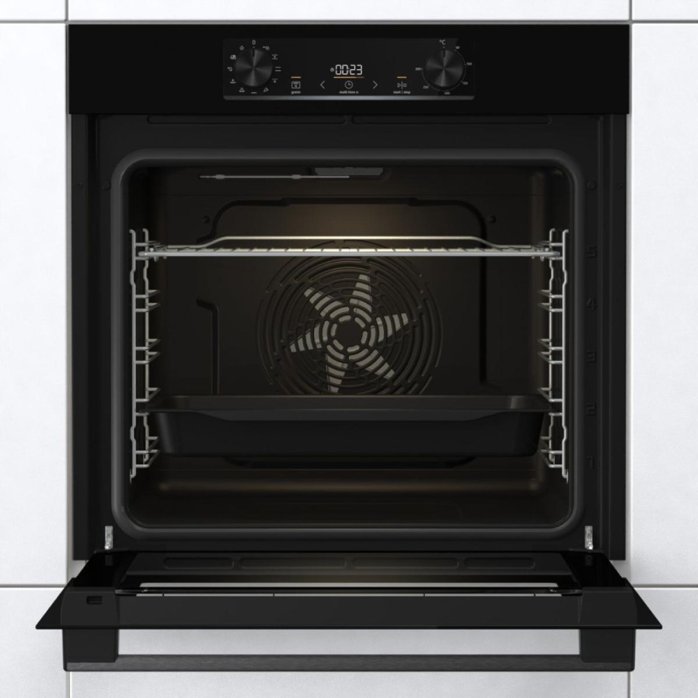 Огляд Набір техніки, що вбудовується GORENJE SET BLACK GAS BO6735E02BK + G641EB (740147)