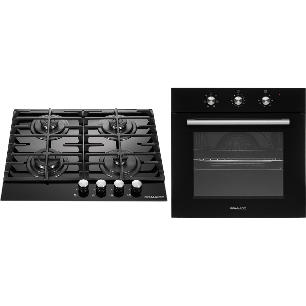 Набор встраиваемой техники GRANADO GEO 62-0200 Black + GGH 62-104 Black Glass (GOH0001L) Тип поверхности газовая