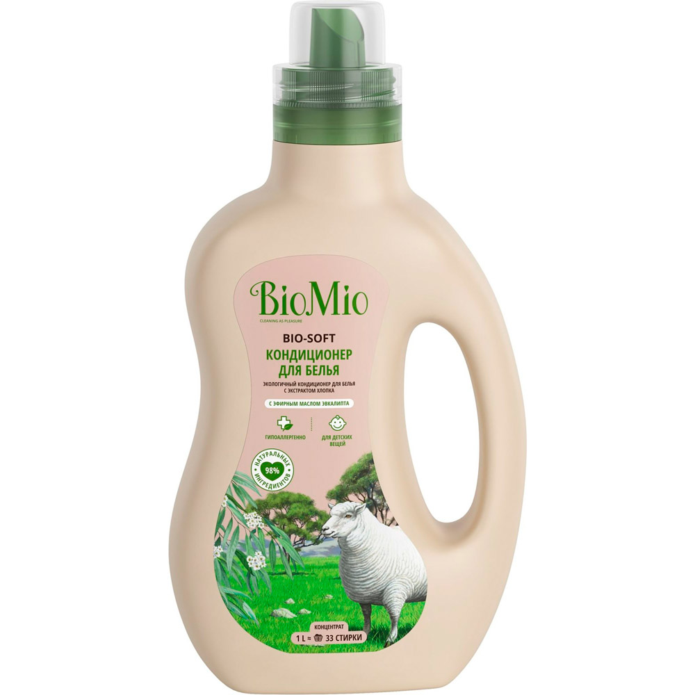 

Кондиционер для белья BioMio Bio-Soft с эфирным маслом эвкалипта 1 л (4603014008527), BIO-SOFT Эко.кондиц.д/белья c эфир.маслом