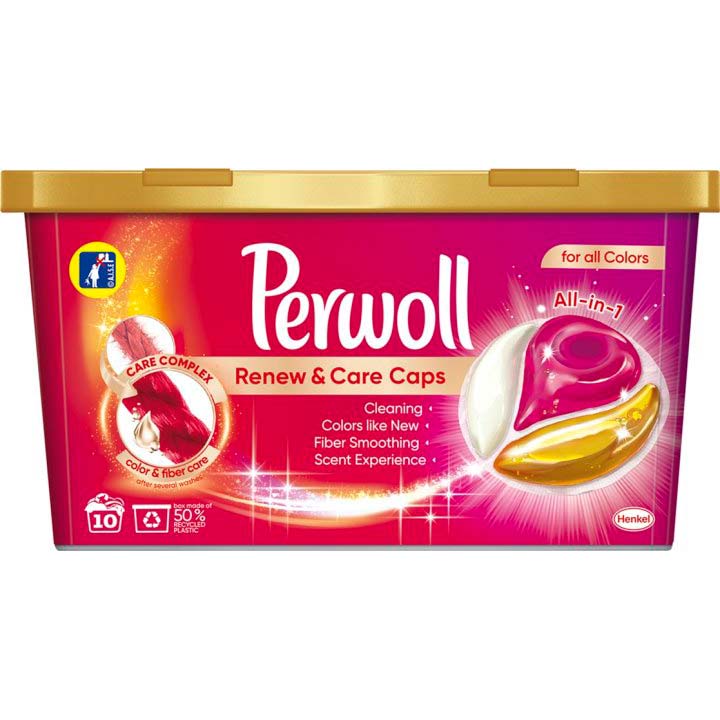 

Капсулы для стирки Perwoll для цветных вещей 10 шт (9000101514315), капсули 10 шт для кольорових речей