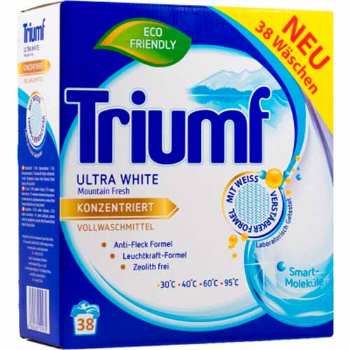 

Стиральный порошок Triumf Ultra White 2.8 кг (4260266159935), Пральний порошок Ultra White для білої