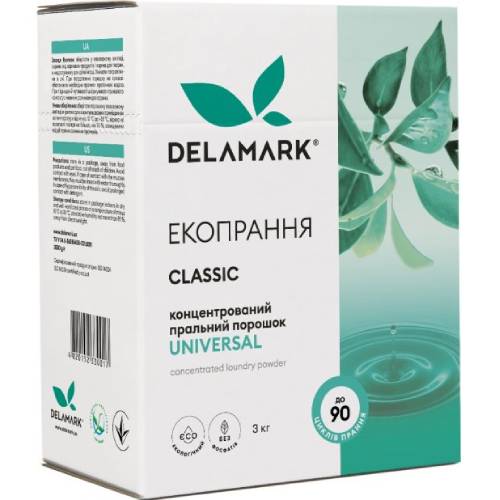 

Стиральный порошок DELAMARK Universal 3 кг (4820152330017), Пральний порошок Universal 3 кг 4820152330017