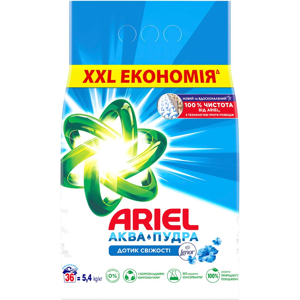 Photos - Laundry Detergent Ariel Пральний порошок  Аква-Пудра Touch of Lenor 5.4 кг  80 