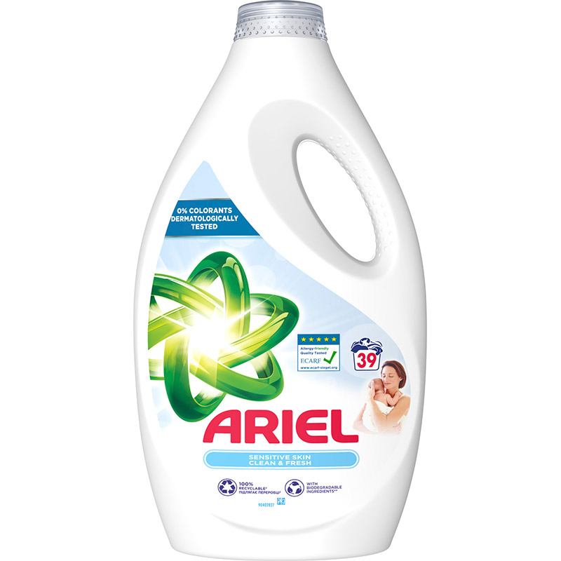 Гель для стирки Ariel Для чувствительной кожи 1.95 л (8006540874776)