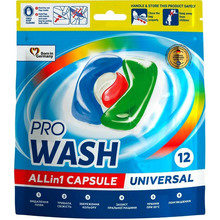 Запоріжжя - Капсули для прання PRO WASH 12 шт дой-пак (4260637721969)