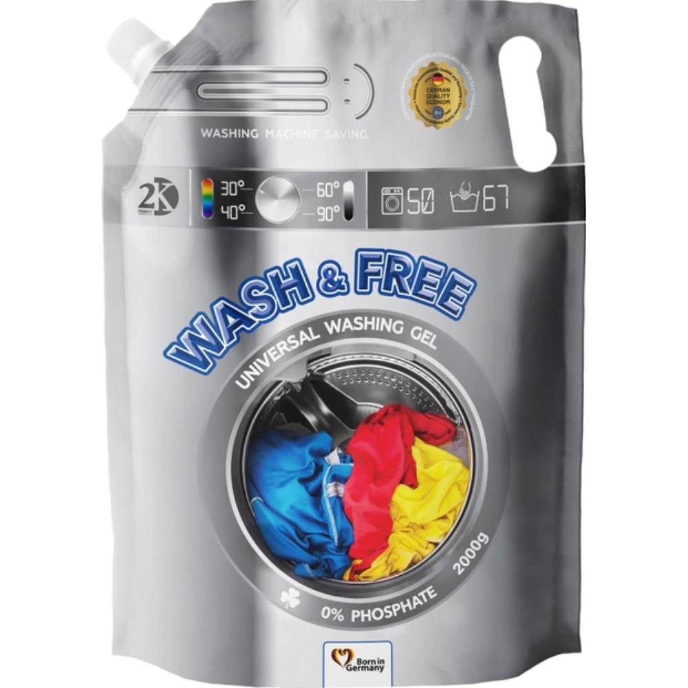 Гель для прання WASH&FREE Універсальний 2 л (4260637720733)