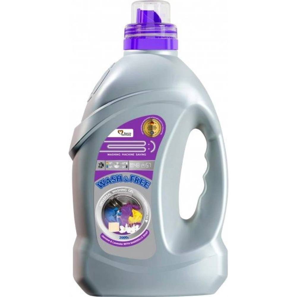 Гель для прання WASH&FREE Жасмин та лаванда з марсельським милом 2 л (4260637720740) Гель для прання WASH&FREE Жасмин та лаванда з марсельським милом 2 л (4260637720740)