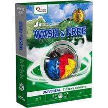 Пральний порошок WASH&FREE універсальний "Гірська свіжість" 400г (4262396141897)