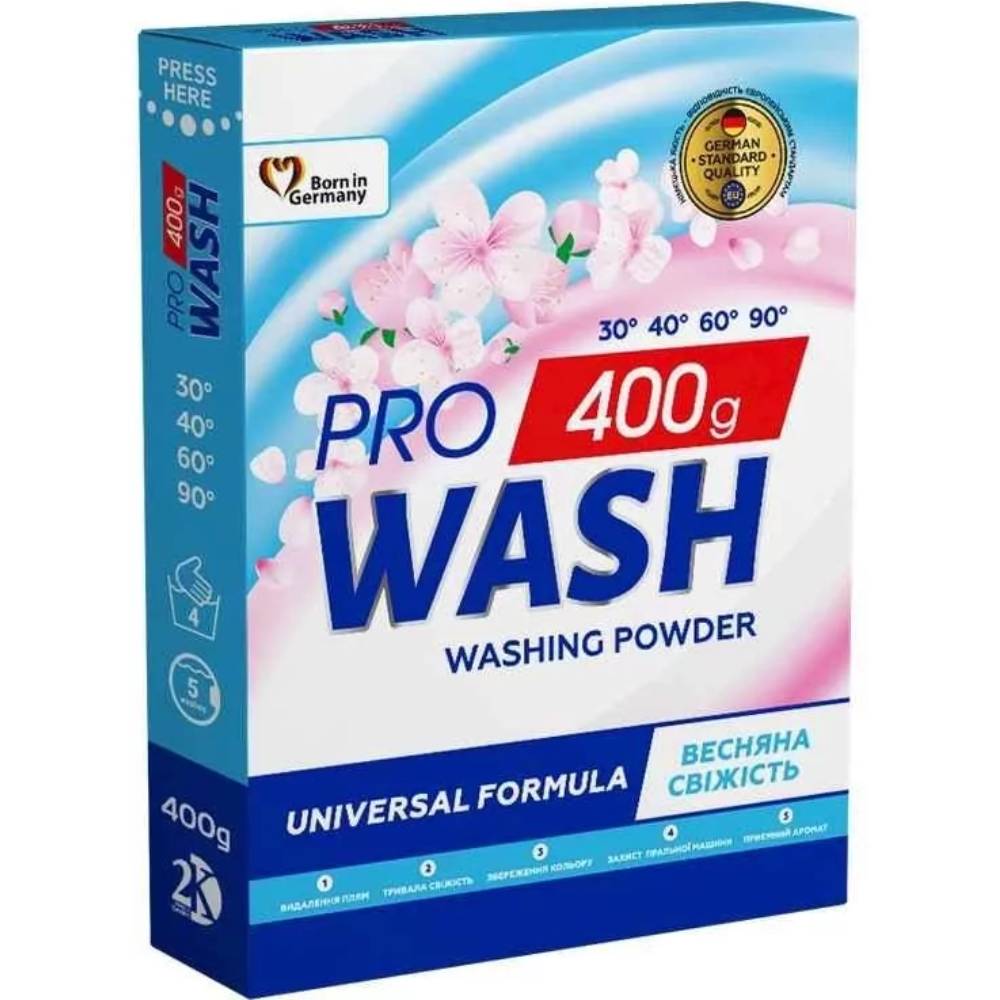 Пральний порошок PRO WASH Весняна свіжість 400 г (4262396143976) Пральний порошок PRO WASH Весняна свіжість 400 г (4262396143976)