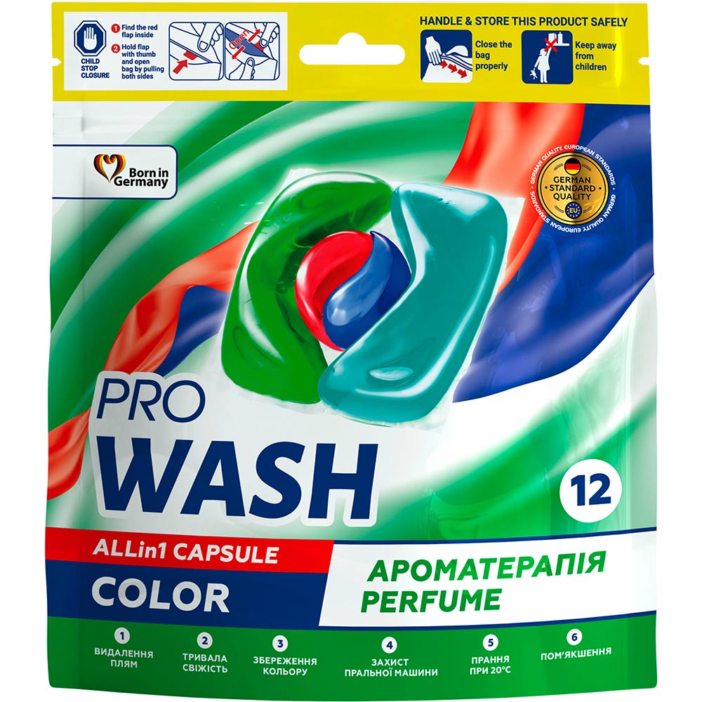 Photos - Laundry Detergent Капсули для прання PRO WASH Color 12 шт 