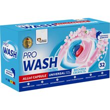 Капсули для прання PRO WASH Весняна свіжість 32 шт (4262396144683)