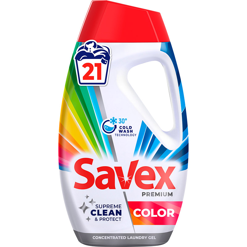 Фото - Пральний порошок Гель для прання Savex Premium Color 945 мл 