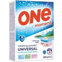 Запоріжжя - Пральний порошок ONE MOMENT Universal Гірська свіжість 400г (4820178065658)