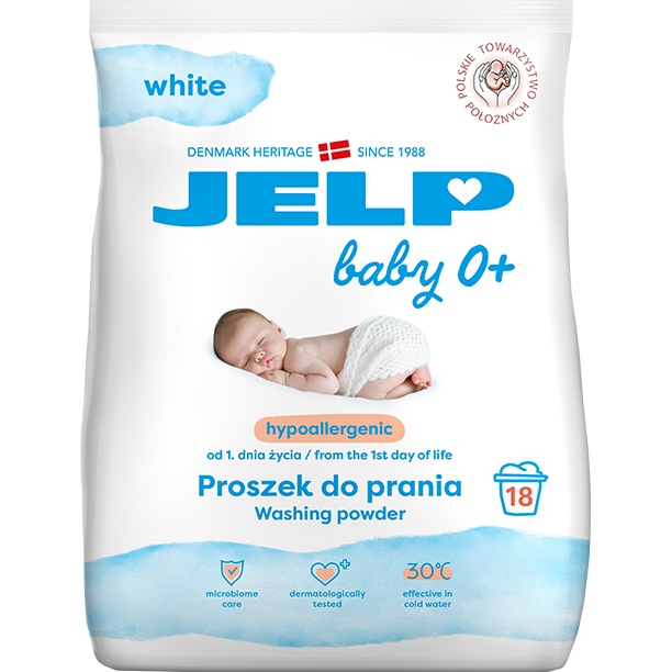 Гіпоалергенний миючий засіб JELP Baby 0+ для прання білого 1,35 кг (98007)