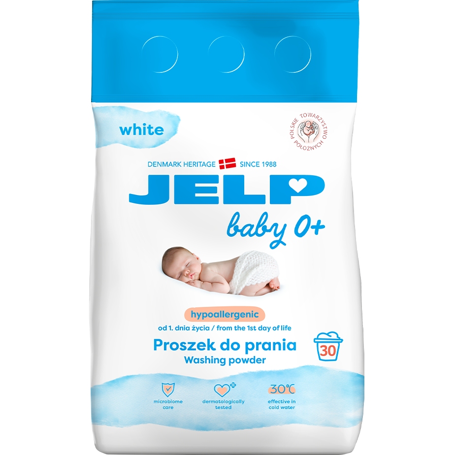 Гіпоалергенний миючий засіб JELP Baby 0+ для прання білого 2,25 кг (98043)