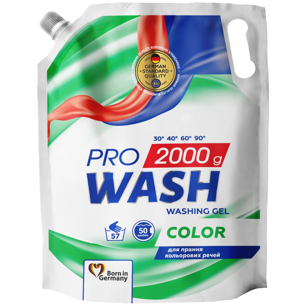 Гель для прання PRO WASH Color 2 кг дой-пак (4262396144713)