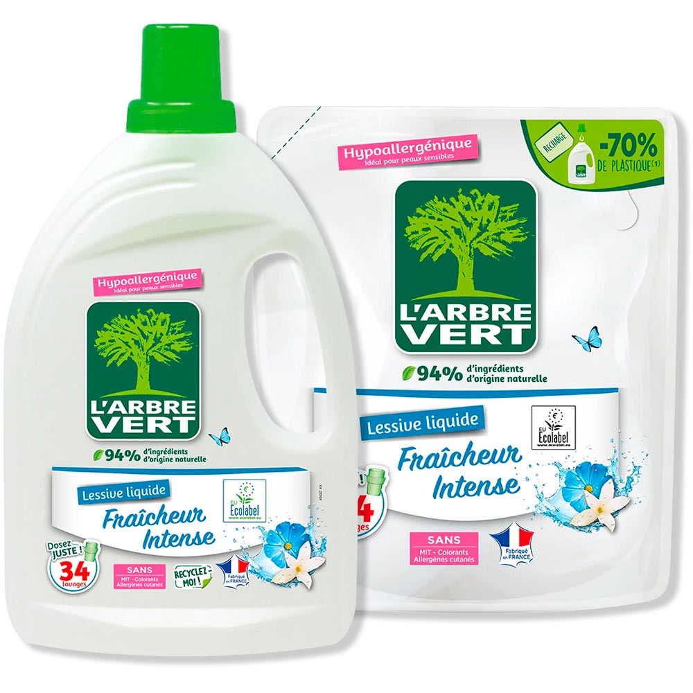 Гель для стирки L'ARBRE VERT 1,53 л Интенсивная свежесть (3450601046438) Тип гель для стирки