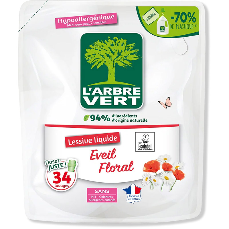 Гель для стирки L'ARBRE VERT 1,53 л Аромат цветов (3450601046476) Гель для стирки L'ARBRE VERT 1,53 л Аромат цветов (3450601046476)