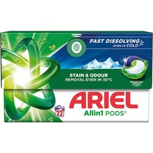 Капсули для прання ARIEL Pods+ All-in-1 Гірське джерело 22 шт (8700216765466)