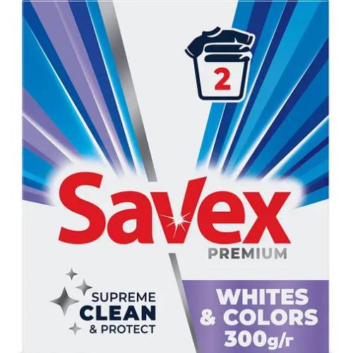Пральний порошок SAVEX Parfum Lock Whites & Color 300г (3800024049224)