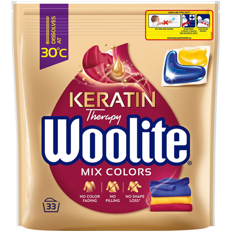 Капсули для прання WOOLITE для кольорових тканин з кератином 33 шт (3283048) Капсули для прання WOOLITE для кольорових тканин з кератином 33 шт (3283048)
