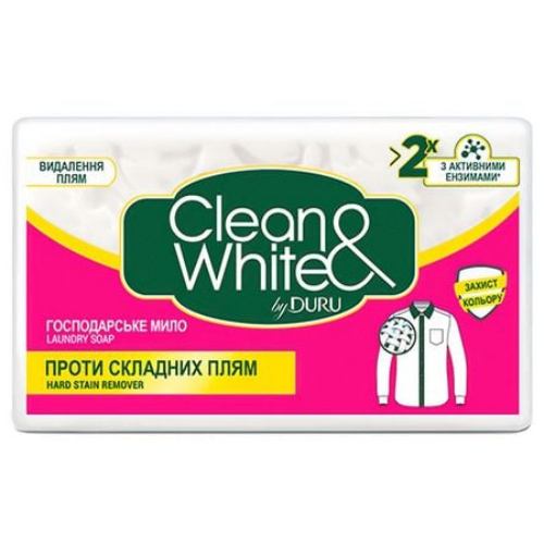 Мыло для стирки Duru Clean&White Хозяйственное для удаления пятен 120 г (8690506521905)
