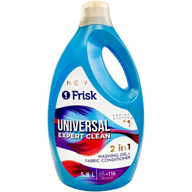 Гель для прання FRISK Universal Expert Clean 2in1 5,8 л (4820197121281)
