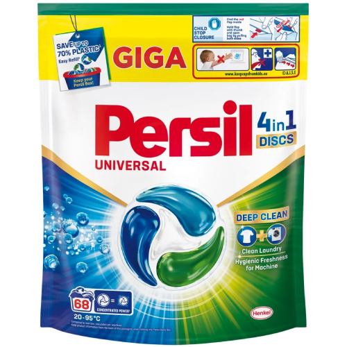 Капсулы для стирки PERSIL 4 in 1 Discs Universal Deep Clean 68 шт (9000101826715)