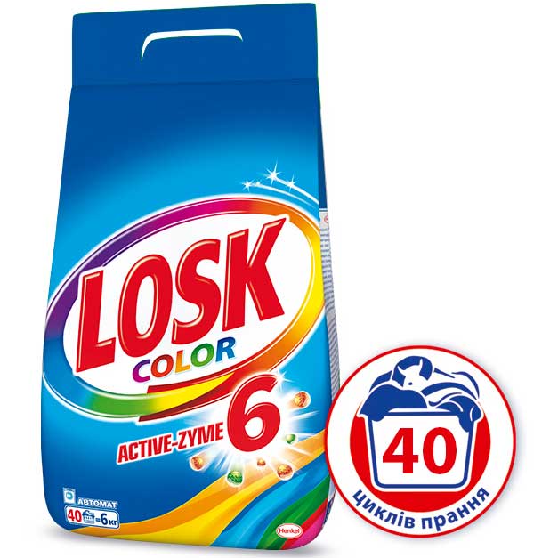 Акція на Порошок LOSK Color Автомат, 6 кг, 40 циклов стирки від Foxtrot